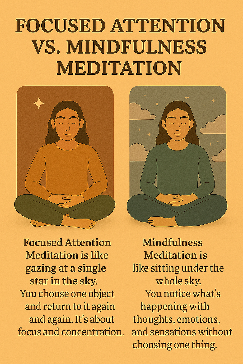 Focused vs Mindfulness